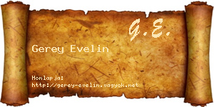 Gerey Evelin névjegykártya